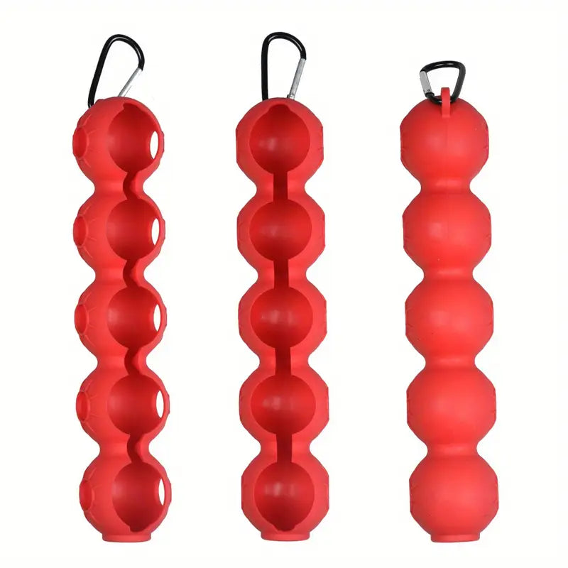 5-Ball Deluxe Golf Ball Holder – High-Capacity Clip-On Carrier with Tee Slots