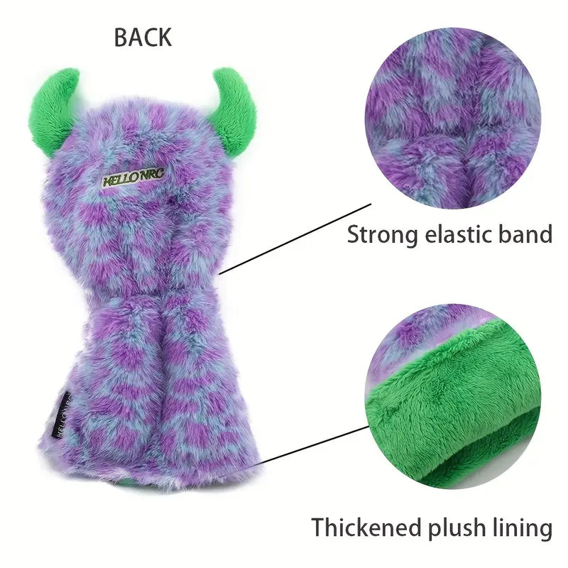 Funny Little Devil Plush Golf Headcovers – Purple (Driver, Fairway, Hybrid)