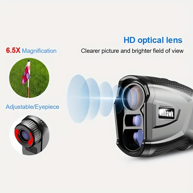 600m Rechargeable Golf Laser Rangefinder – Precision 6x Magnification with Slope & Flag-Lock Vibration