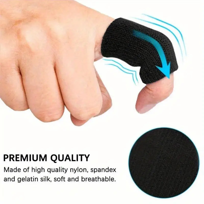 Nylon Finger Splint Sleeves (10-Pack) – Elastic Compression Support & Joint Protector