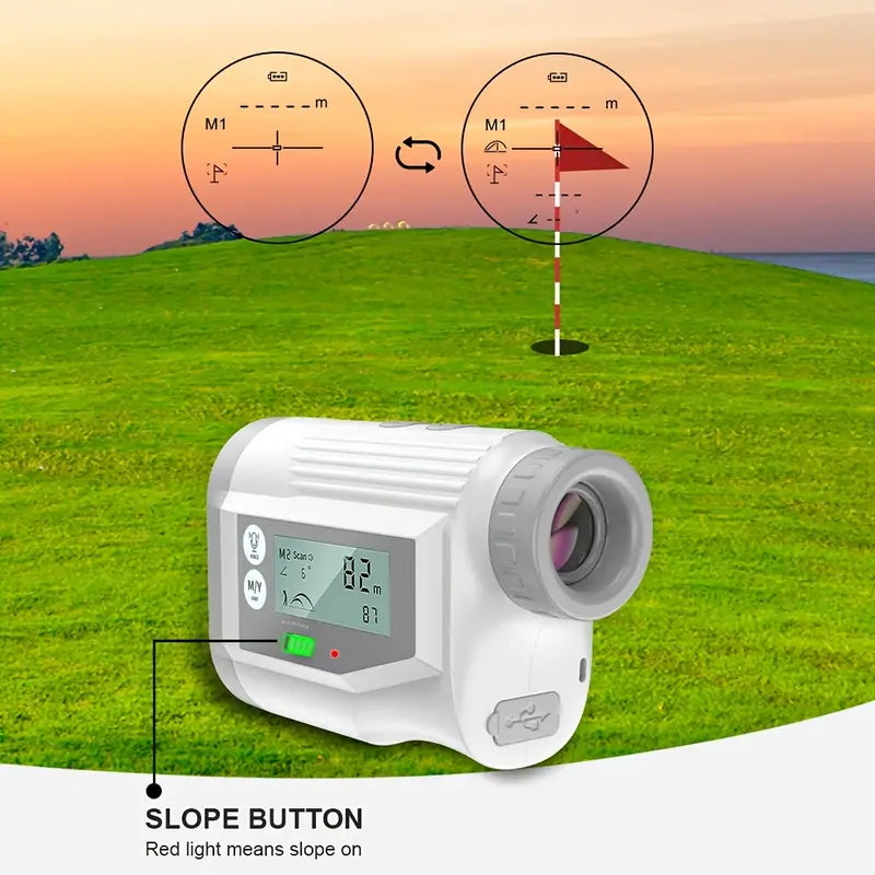 Precision 600M Golf Laser Rangefinder – 6x Magnification with Pin-Lock & Slope Compensation
