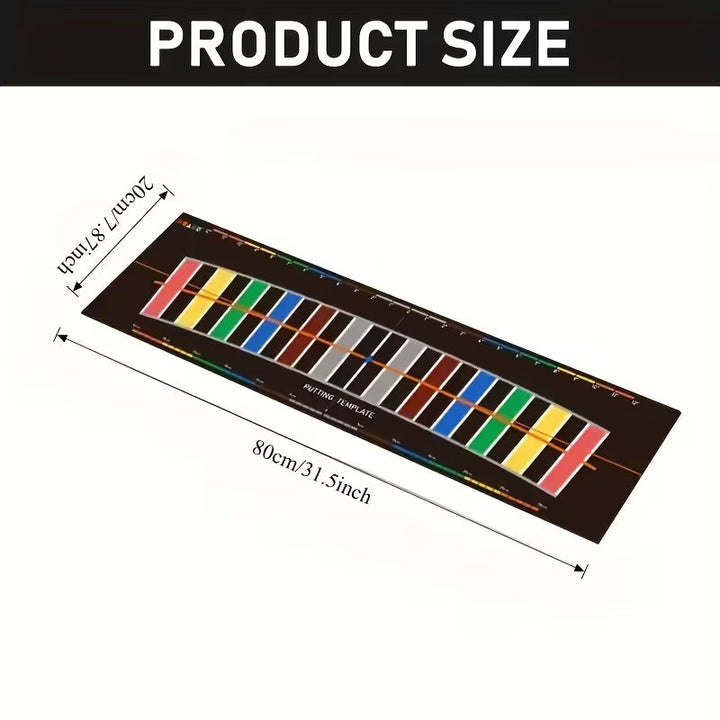 Golf Putting Alignment Mat – Stroke Trainer with Arc Path (80×20cm)