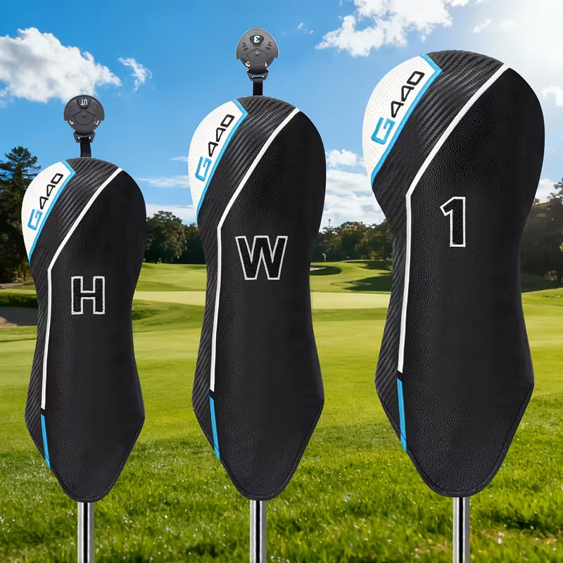 G440 Sport Golf Headcover – Carbon Fiber Style (Driver, Fairway, Hybrid)