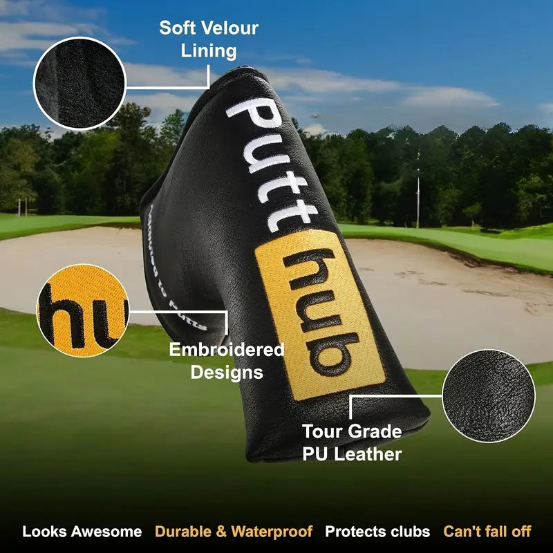 "Putt Hub" Novelty Blade Putter Head Cover – Tour-Grade PU Leather