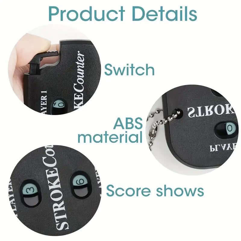 2-Player Golf Stroke Counter – Dual Dial Scorekeeper with Keychain Clip
