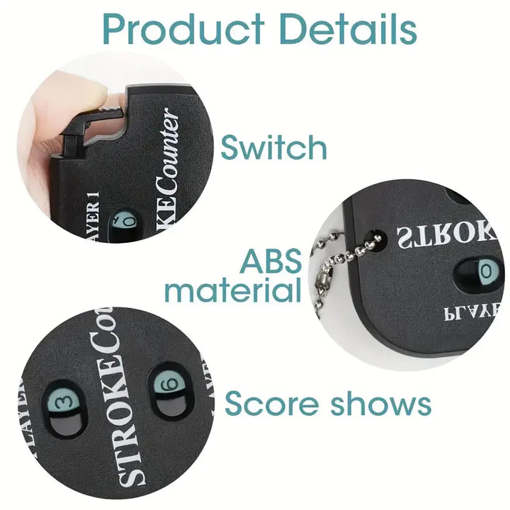 2-Player Golf Stroke Counter – Dual Dial Scorekeeper with Keychain Clip