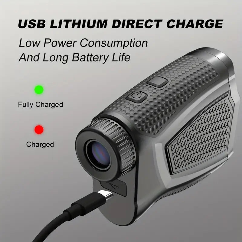 600m Rechargeable Golf Laser Rangefinder – Precision 6x Magnification with Slope & Flag-Lock Vibration