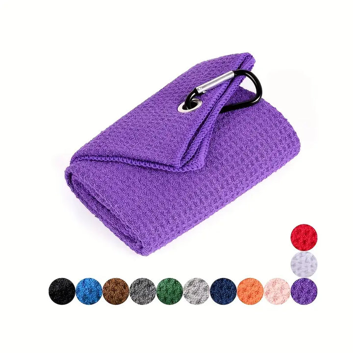 Microfibre Waffle Golf Towel with Clip 50x30cm