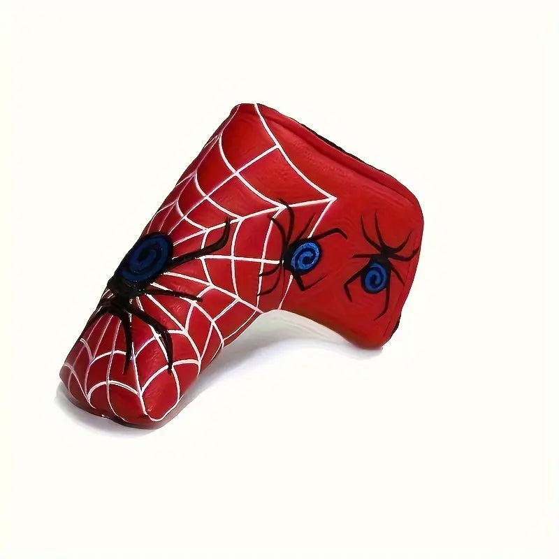 Spider Golf Mallet Putter Cover – Embroidered Leather with Magnetic Closure