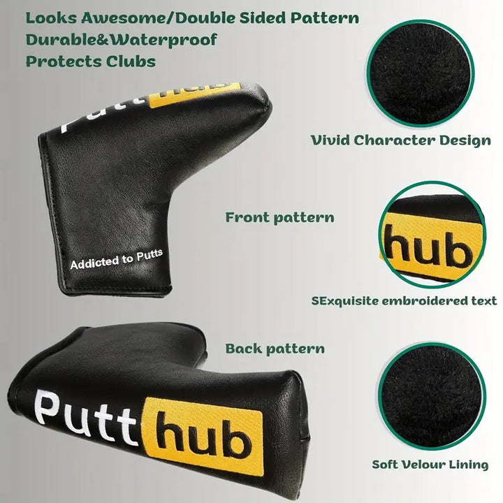 "Putt Hub" Novelty Blade Putter Head Cover – Tour-Grade PU Leather