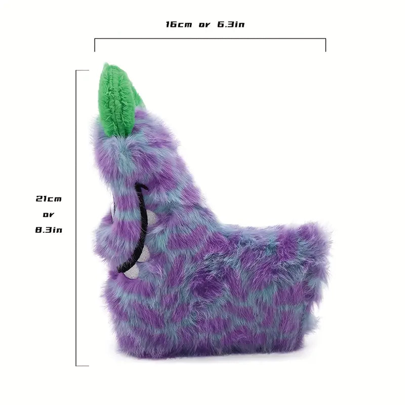 "Funny Little Devil" Purple Monster Plush Putter Cover – For Blade Putters