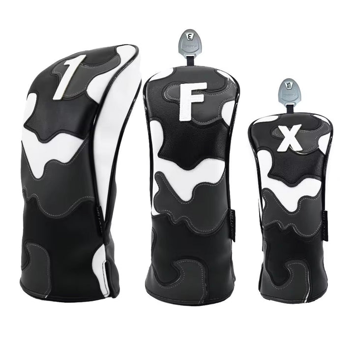 Urban Camouflage Golf Headcovers – Stitched PU Leather (Driver, Fairway, Hybrid)