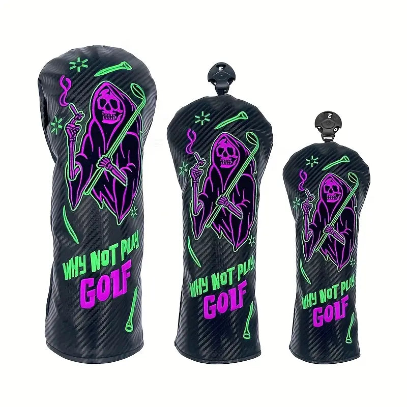 Why Not Play Golf Grim Reaper Headcover – Driver, Fairway, Hybrid