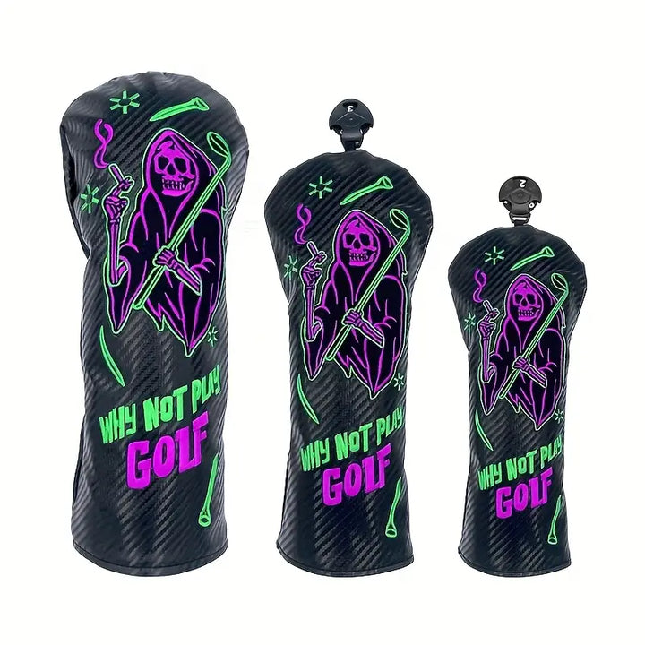 Why Not Play Golf Grim Reaper Headcover – Driver, Fairway, Hybrid