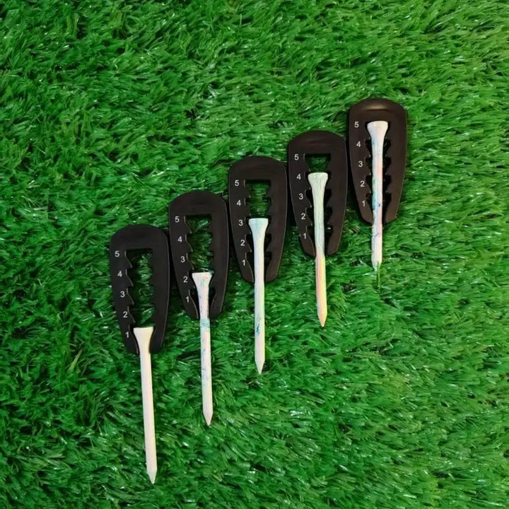 5-Position Adjustable Golf Tee Tool – Precision Height Gauge for Consistent Launch