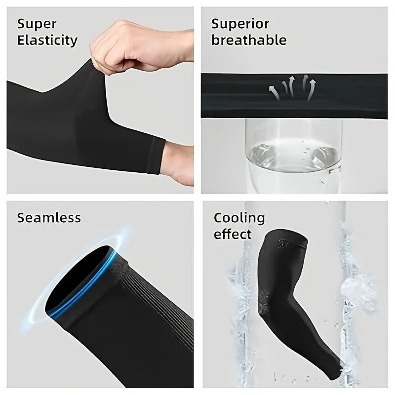 Cooling Arm Protective Sleeves (5-Pack) – UPF 50+ UV Sun Shield & Breathable Compression