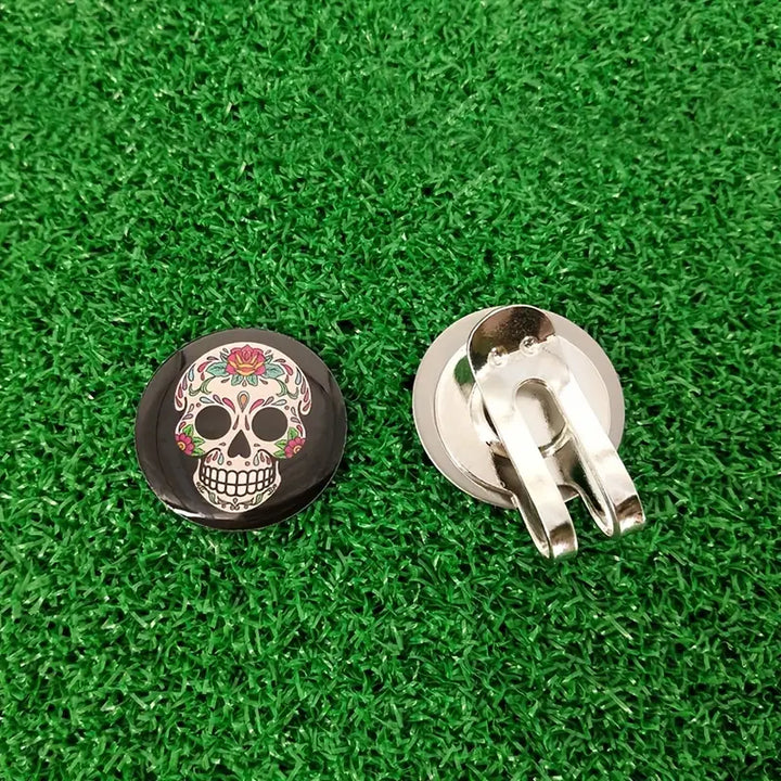 Sugar Skull Magnetic Golf Ball Marker & Hat Clip – Day of the Dead