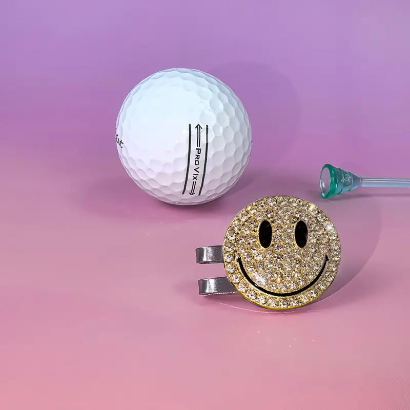 Happy Face Magnetic Golf Ball Marker & Hat Clip