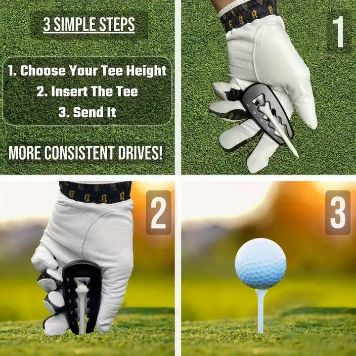 5-Position Adjustable Golf Tee Tool – Precision Height Gauge for Consistent Launch