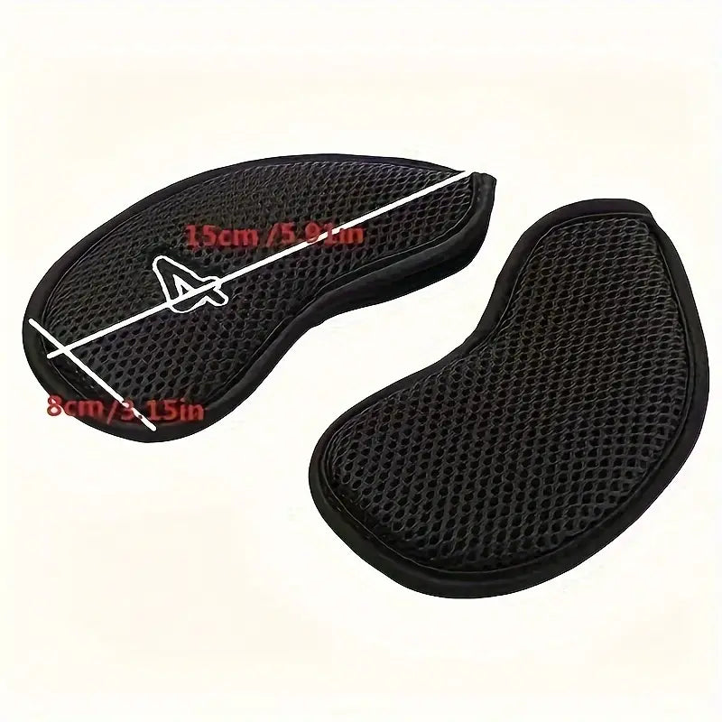 10-Piece Black Mesh Golf Iron Head Covers – Breathable Set (3-9, P, A, S)
