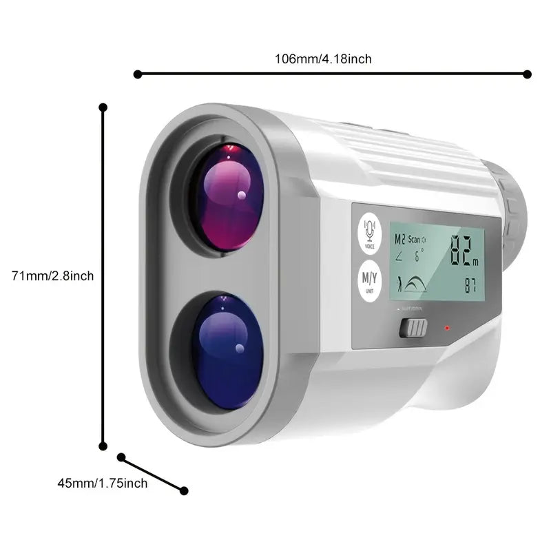 Precision 600M Golf Laser Rangefinder – 6x Magnification with Pin-Lock & Slope Compensation