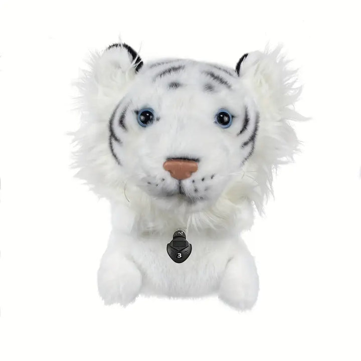 Animal Plush Hybrid Golf Club Head Cover – Orange Tiger & White Tiger Designs