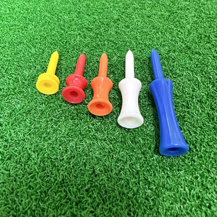 Step-Down Plastic Golf Tees – 20pcs Mixed Heights