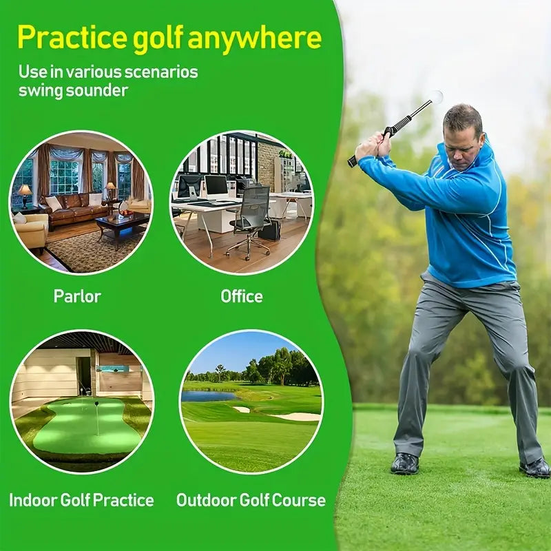 Telescopic Golf Swing Trainer & Warm-Up Stick – Rhythm, Tempo & Grip Aid