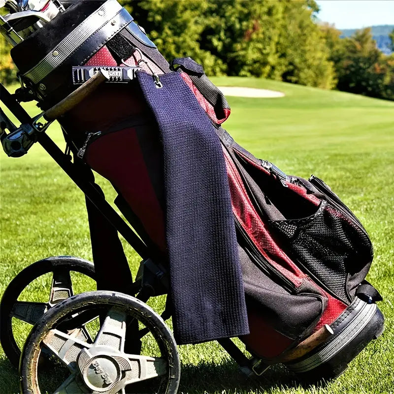 Microfibre Waffle Golf Towel with Clip 50x30cm