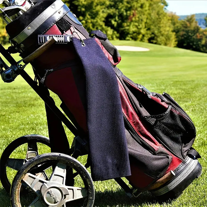 Microfibre Waffle Golf Towel with Clip 50x30cm