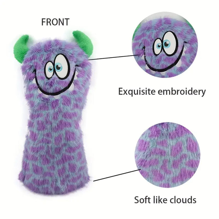 Funny Little Devil Plush Golf Headcovers – Purple (Driver, Fairway, Hybrid)