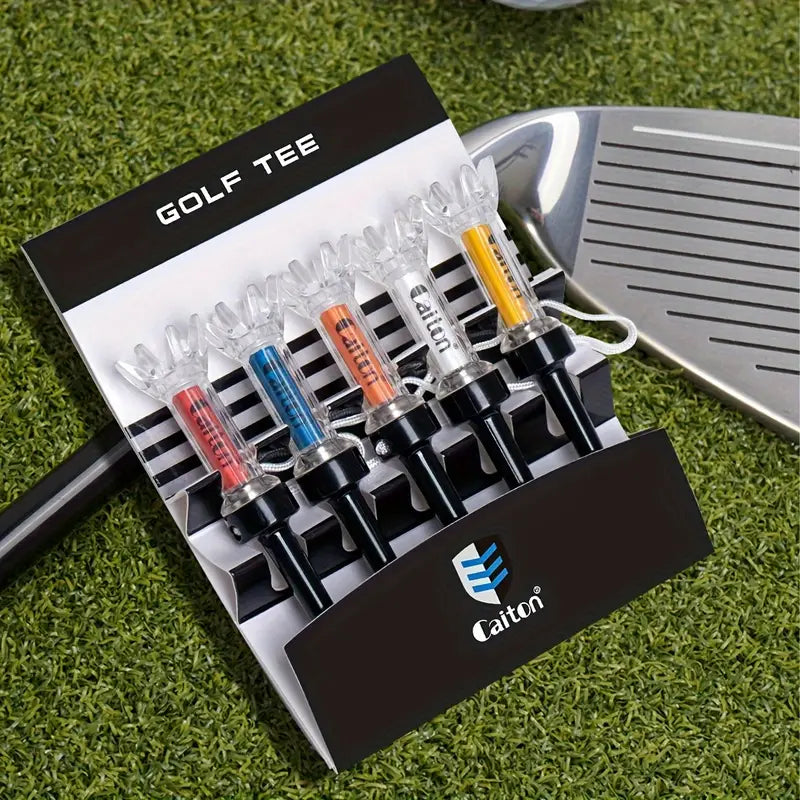 Magnetic Golf Tees (5-Pack) – 79mm Low Resistance Tees with Anti-Loss Tether