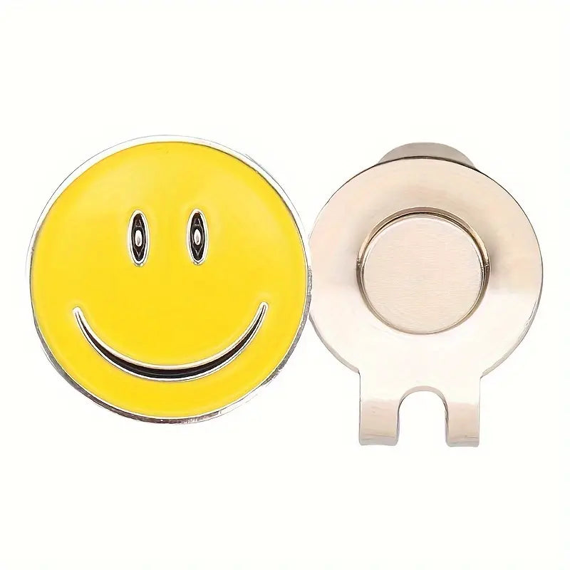 Happy Face Magnetic Golf Ball Marker & Hat Clip