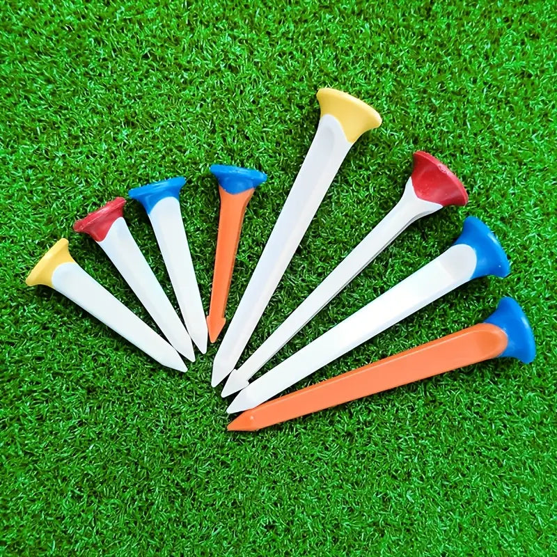 Professional Golf Tees (15-Pack) – 80mm Durable Plastic Driver Tees (Mixed Colors)