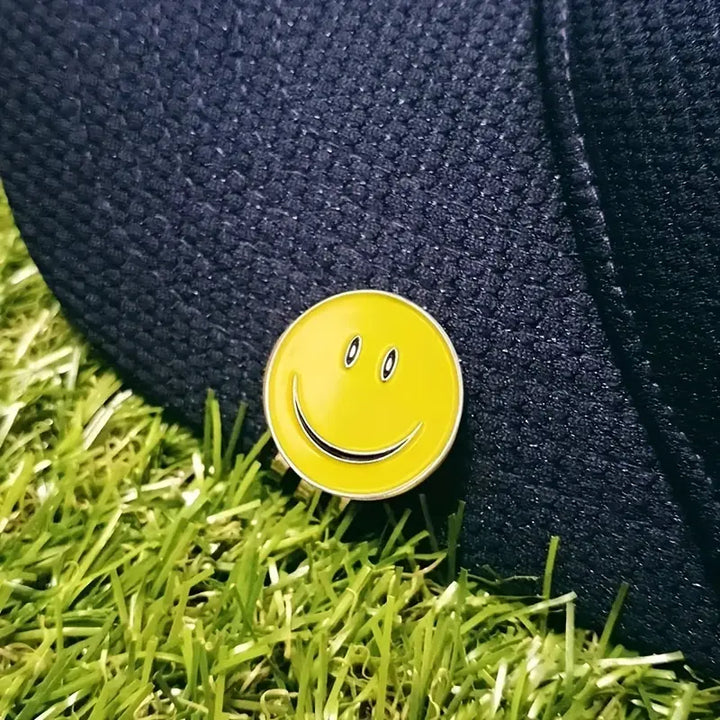Happy Face Magnetic Golf Ball Marker & Hat Clip