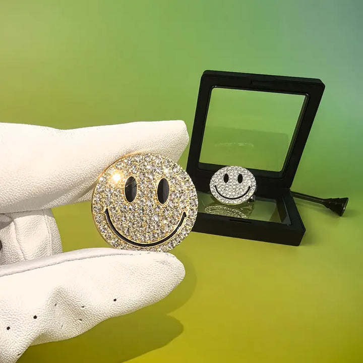 Happy Face Magnetic Golf Ball Marker & Hat Clip