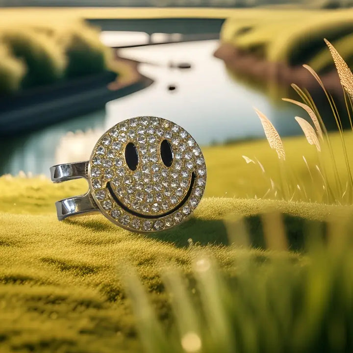 Happy Face Magnetic Golf Ball Marker & Hat Clip